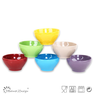 13.5cm Keramik Reis Schüssel Großhandel Solid Glaze verschiedene Farben